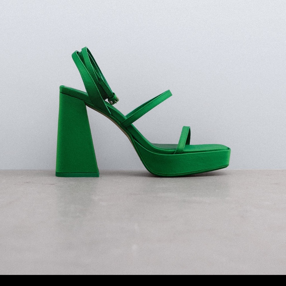 Strappy Chunky Platform Heels | Zara Shoes